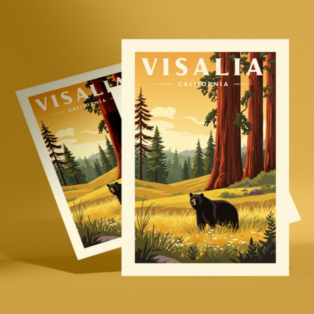 Vintag Visalia California Postkarte (Von Creator hochgeladen)