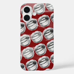 Vintag Vixen Dark Cherry Red Vintag Bloke Sade iPhone 16 Hülle