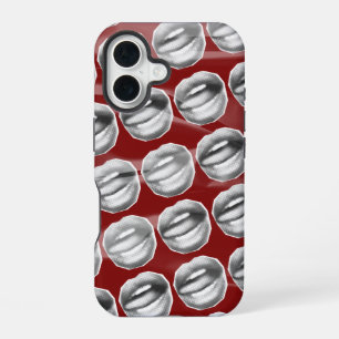 Vintag Vixen Dark Cherry Red Vintag Bloke Sade iPhone 16 Hülle
