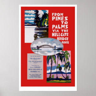 Vintag von Pinien bis Palms Hellgate Bridge Poster