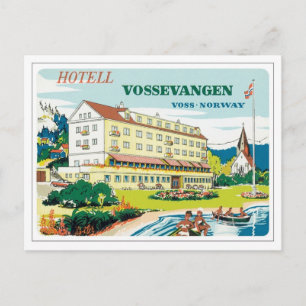 Vintag Voss Norwegen Postkarte