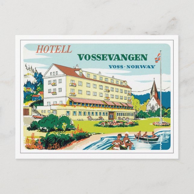 Vintag Voss Norwegen Postkarte (Vorderseite)