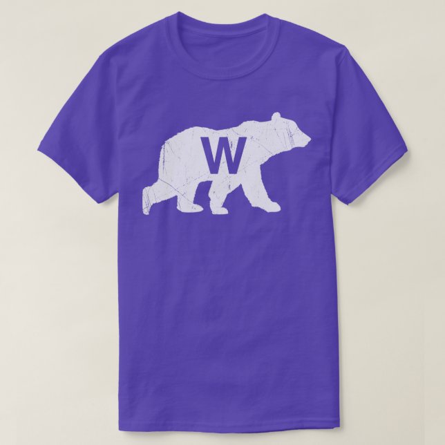 Vintag W Bärenblau T-Shirt (Design vorne)