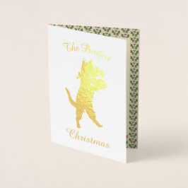 Vintag Wain Cats Weihnachts Party Spaß Folienkarte