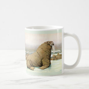 Vintag Walrus auf Iceberg in der Arktis, wild lebe Tasse