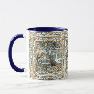Vintag Walter Crane Kinderbuch Illustration Tasse