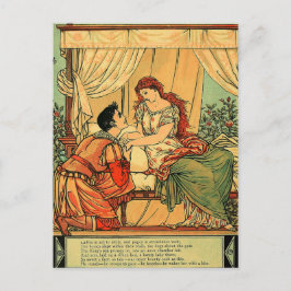 Vintag Walter Crane Schlafen Schöne Küche Tale Postkarte