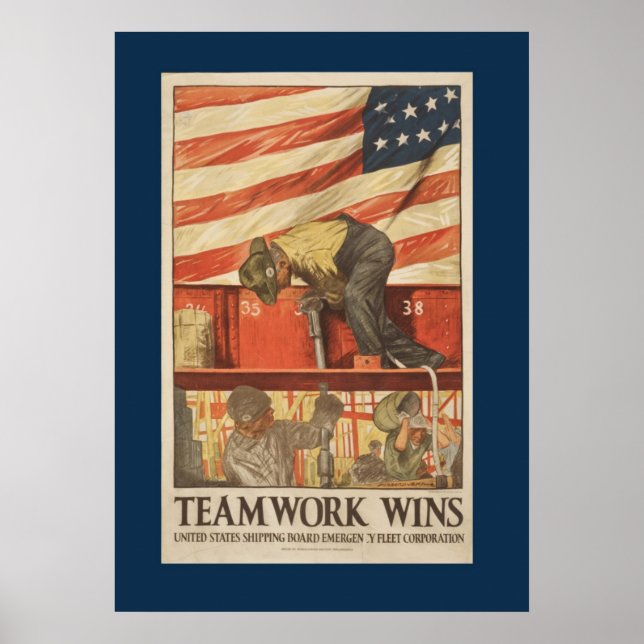 Vintag War Teamwork Poster (Vorne)