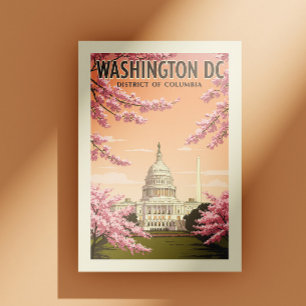 Vintag Washington D.C. Postkarte