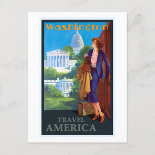 Vintag Washington DC Hauptstadt Travel America Pos Postkarte