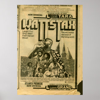 Vintag Wattstax Ephemera Film Premiere 1973 Poster