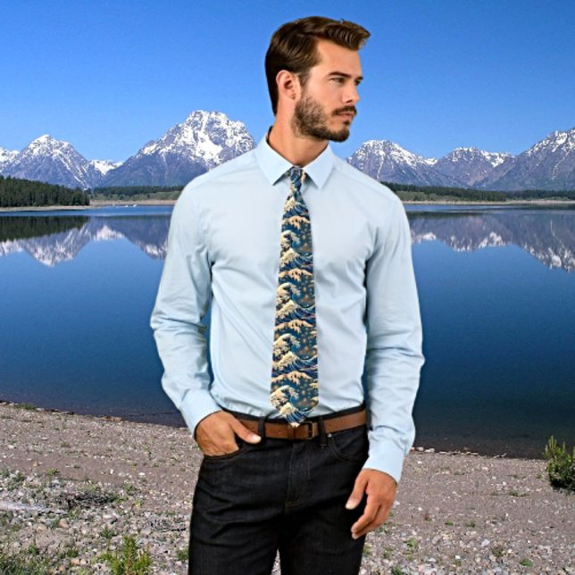 Vintag Wave Retro ästhetische Neck Tie Krawatte (Von Creator hochgeladen)