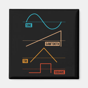 Vintag Waveform Analog Musiker Magnet