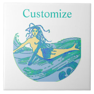 Vintag Waveriding Mermaid Thunder_Cove Fliese