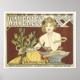Vintag Waverly Cycles Poster