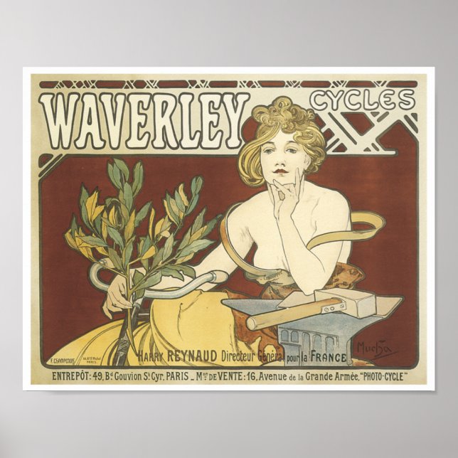 Vintag Waverly Cycles Poster (Vorne)