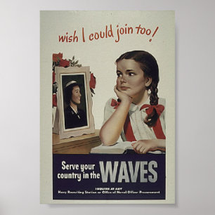 Vintag Waves Poster