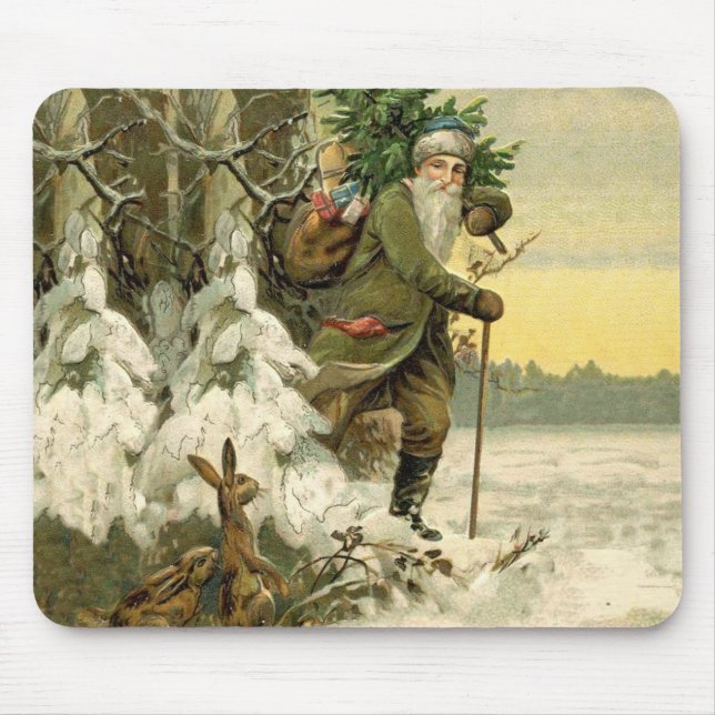 Vintag Weihnachten Viktorianischer Urlaub Mousepad (Vorne)