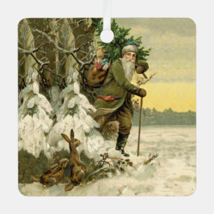 Vintag Weihnachten Viktorianischer Urlaub Ornament Aus Metall