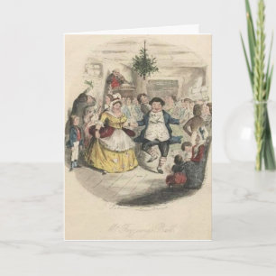 Vintag - Weihnachtsfreude am Ball von Fizziwig, Feiertagskarte