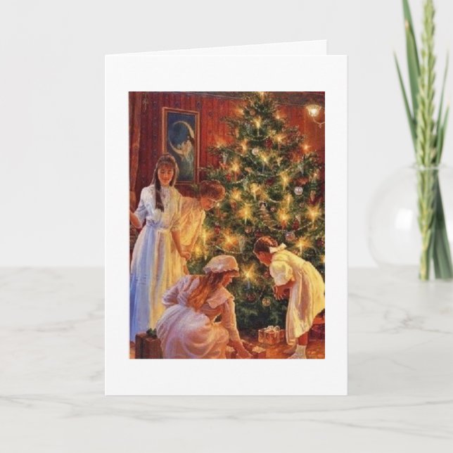 Vintag - Weihnachtsmorgen, Karte (Vorderseite)