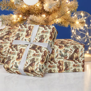 Vintag Weimaraner nahtlos Geschenkpapier
