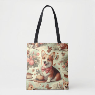 Vintag Welsh Corgi Cardigan Illustration