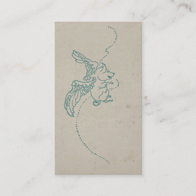 Vintag, wenn Schweine fliegen Visitenkarte (Vorderseite)