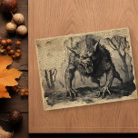 Vintag Werewolf Halloween Decoupage Postkarte<br><div class="desc">Dieses Design kann durch Auswahl der Option Design bearbeiten personalisiert werden. Sie können auch auf andere Gegenstände übertragen. Kontaktieren Sie mich unter colorflowcreations@gmail.com oder nutzen Sie die Chat-Option oben auf der Seite, wenn Sie dieses Design auf einem anderen Produkt haben möchten oder Hilfe bei diesem Design benötigen. Sehen Sie mehr...</div>