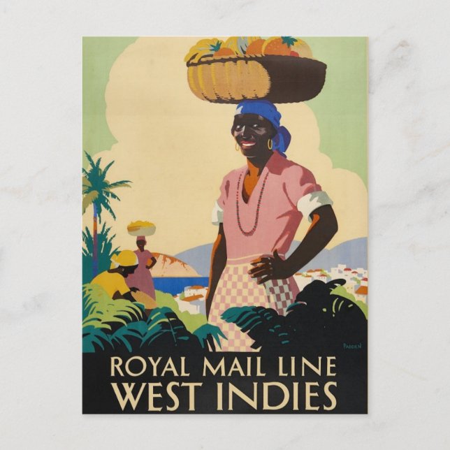 Vintag West Indies Travel Postcard Postkarte (Vorderseite)