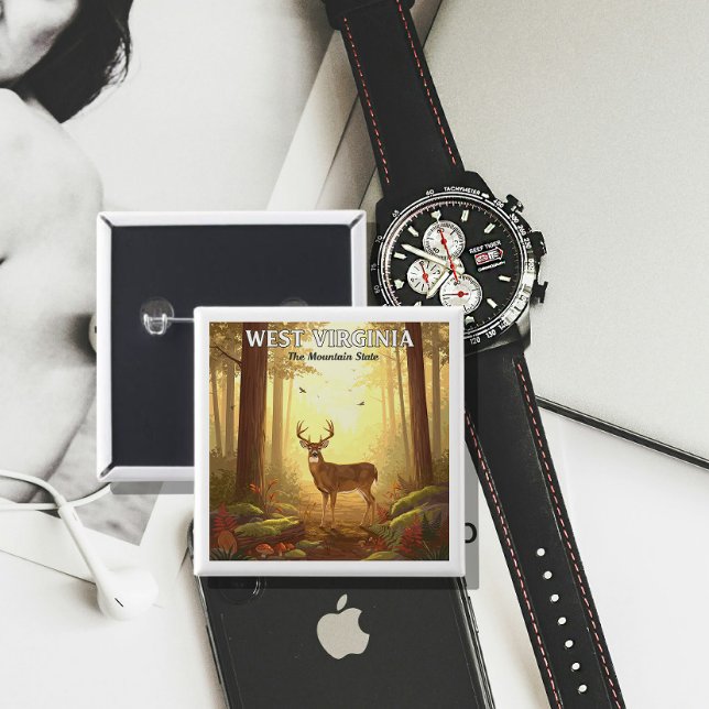 Vintag West Virginia Button (Von Creator hochgeladen)