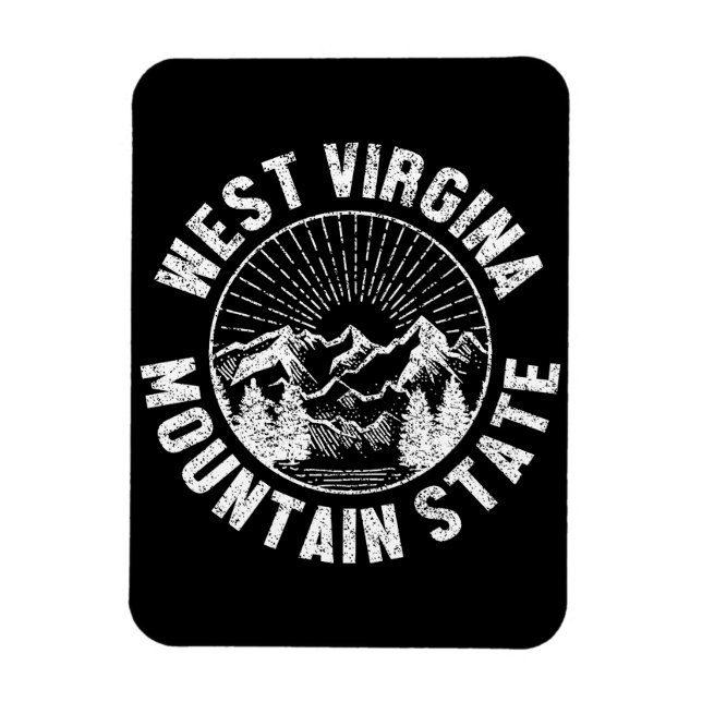 Vintag West Virginia Magnet (Vertikal)