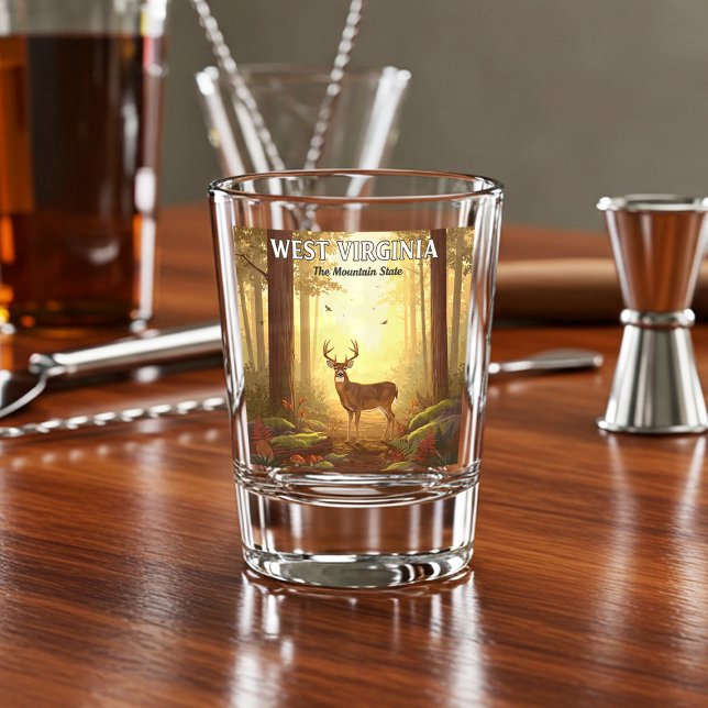 Vintag West Virginia Schnapsglas (Von Creator hochgeladen)