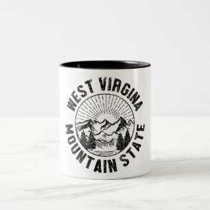 Vintag West Virginia Zweifarbige Tasse