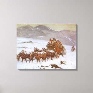 Vintag West, warum die Post von Berninghaus zu spä Leinwanddruck