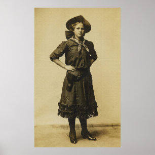 Vintag Western Cowgirl Foto Poster