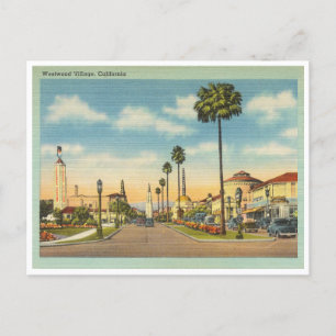 Vintag Westwood Village Los Angeles Kalifornien Postkarte