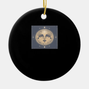 Vintag Whimsigoth Moon Keramik Ornament