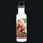 Vintag/whimsistisch/santa/Christmas Edelstahlflasche<br><div class="desc">einzigartig</div>