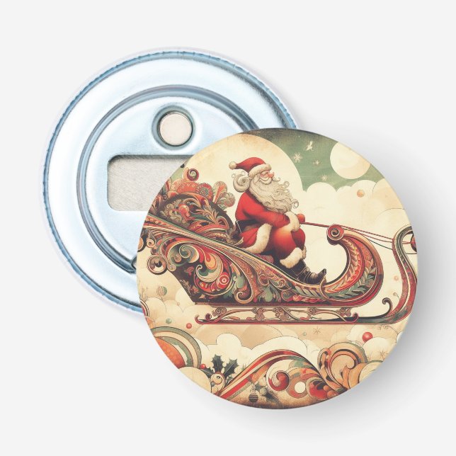 Vintag/whimsistisch/santa/Christmas Flaschenöffner (Vorderseite)