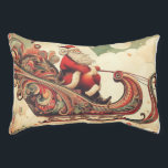 Vintag/whimsistisch/santa/Christmas Haustierbett<br><div class="desc">einzigartig</div>