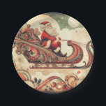 Vintag/whimsistisch/santa/Christmas Pappteller<br><div class="desc">einzigartig</div>