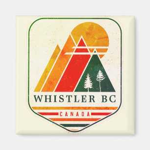 Vintag Whistler Canada Ski Souvenir 1980er Magnet