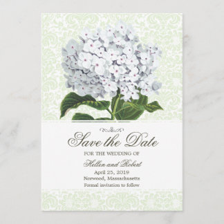 Vintag-White-Hydrangea Save the Date