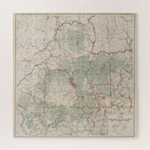 Vintag White Mountains National Forest Map (1931) Puzzle