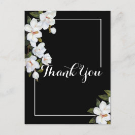 Vintag White Rose Vielen Dank Postkarte