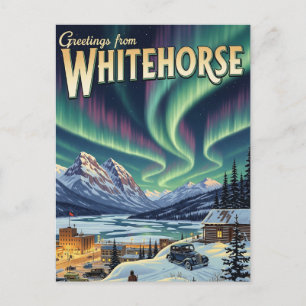 Vintag Whitehorse Yukon Canada Travel Postkarte