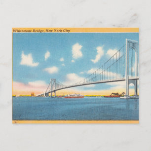 Vintag, Whitestone Bridge, New York City, NY Postkarte