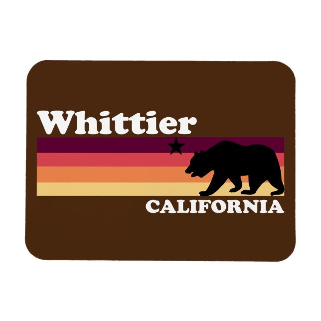 Vintag Whittier California Magnet (Horizontal)