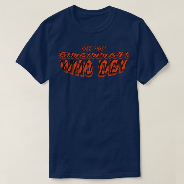 Vintag Who Dey Cincinnati Est 1967 T-Shirt (Design vorne)